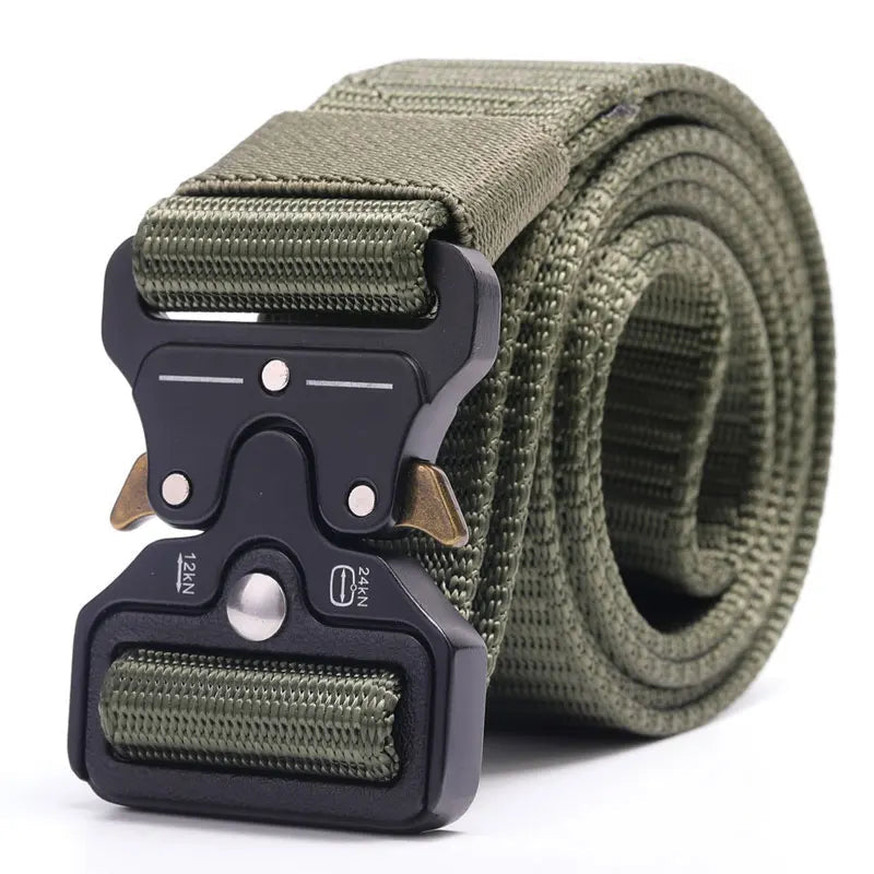 CEINTURE MILITAIRE AVEC BOUCLE EN MÉTAL