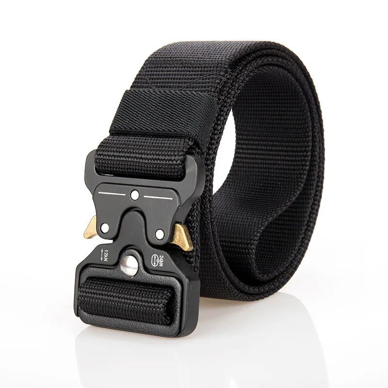CEINTURE MILITAIRE AVEC BOUCLE EN MÉTAL