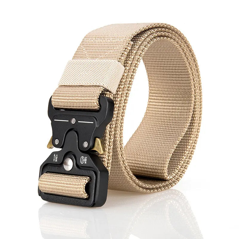 CEINTURE MILITAIRE AVEC BOUCLE EN MÉTAL