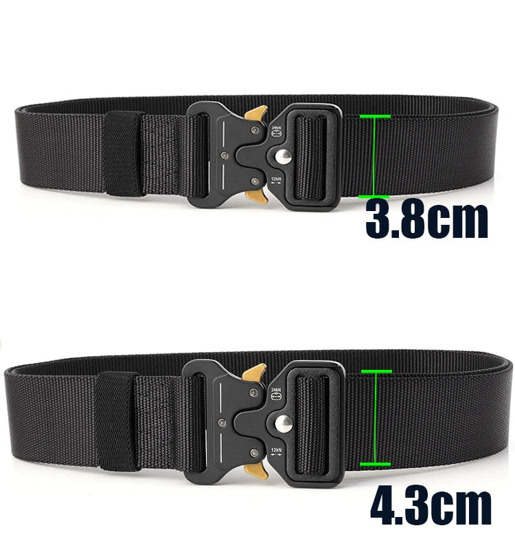 CEINTURE MILITAIRE AVEC BOUCLE EN MÉTAL