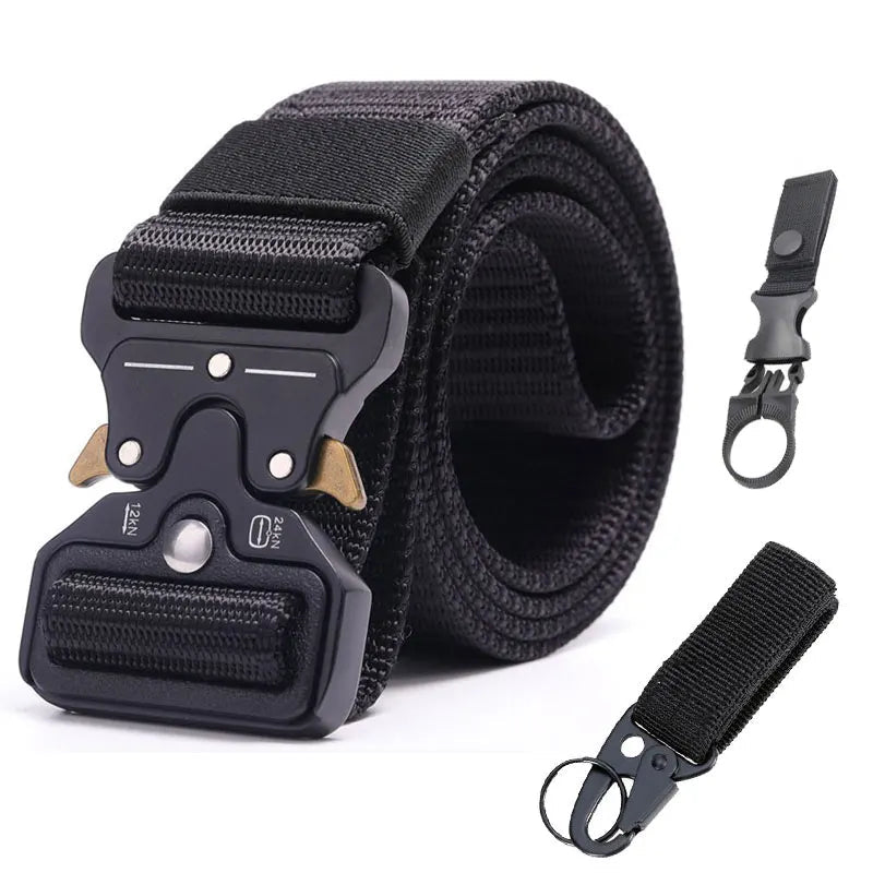 CEINTURE MILITAIRE AVEC BOUCLE EN MÉTAL