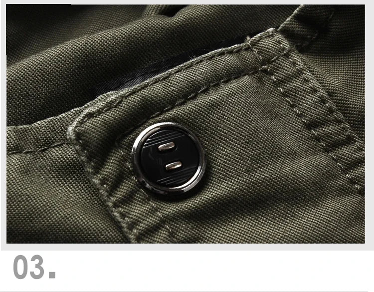 VESTE MILITAIRE KAKI HOMME