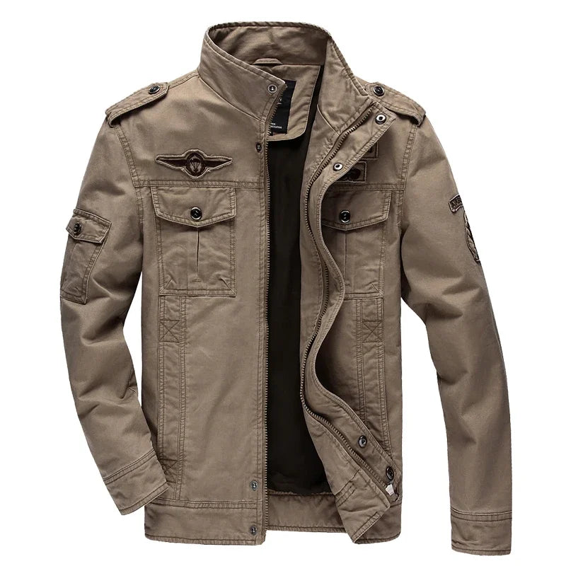 VESTE MILITAIRE KAKI HOMME