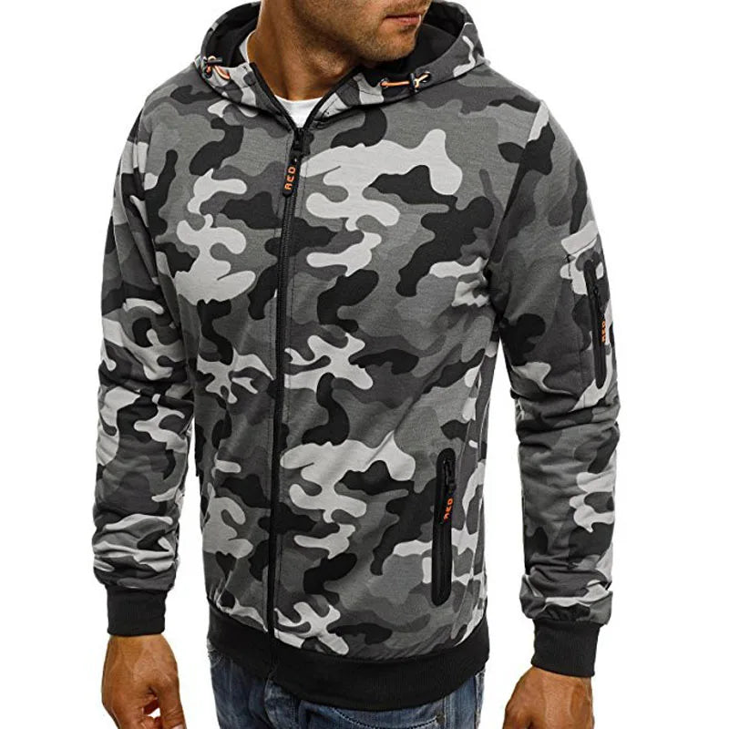 SWEAT A CAPUCHE MILITAIRE HOMME