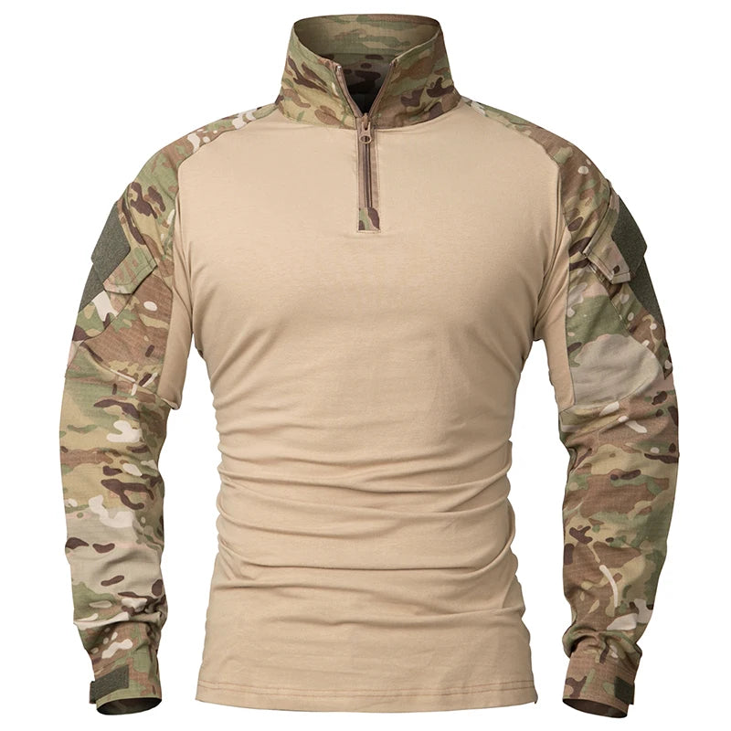 T-SHIRT MILITAIRE EN TISSU ÉLASTIQUE