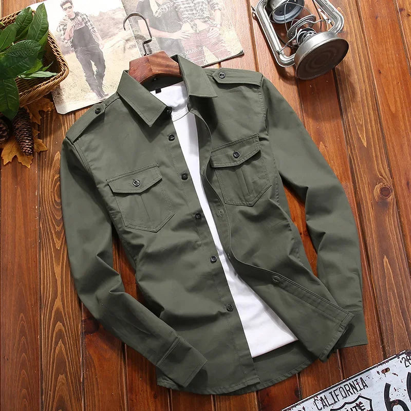 PULL VERT MILITAIRE HOMME