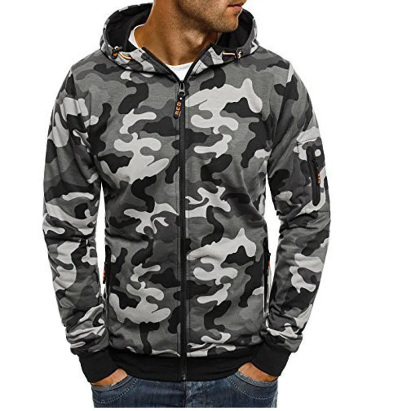 SWEAT A CAPUCHE MILITAIRE HOMME