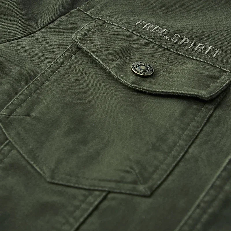VESTE KAKI MILITAIRE HOMME