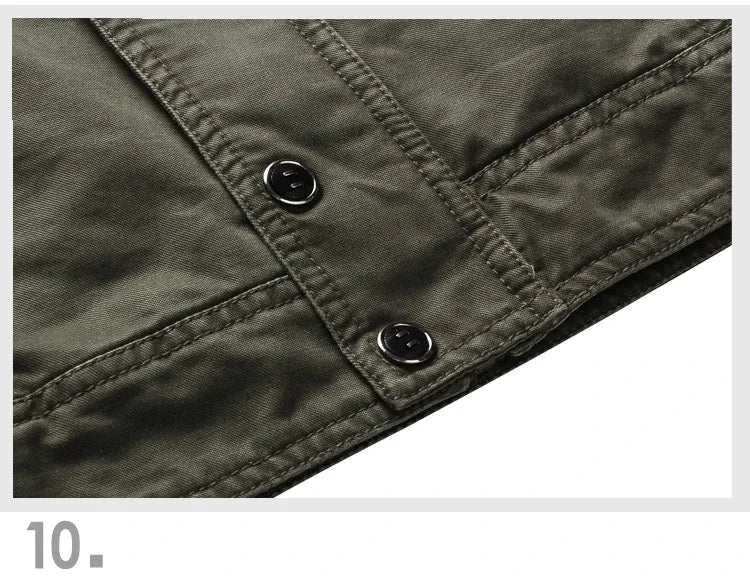 VESTE MILITAIRE KAKI HOMME