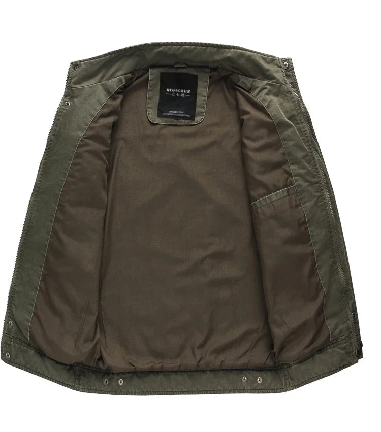 VESTE MILITAIRE KAKI HOMME