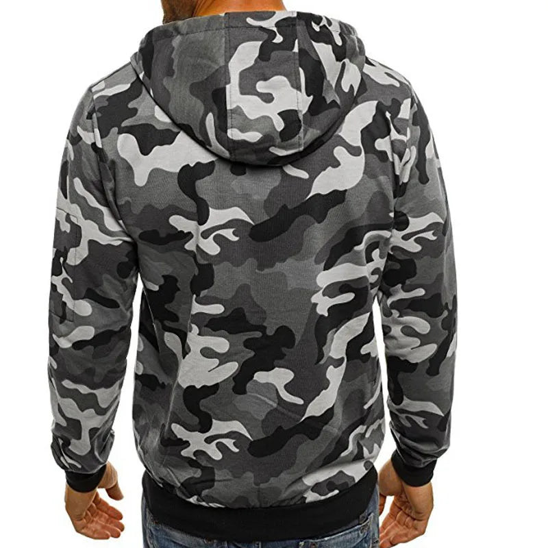 SWEAT A CAPUCHE MILITAIRE HOMME