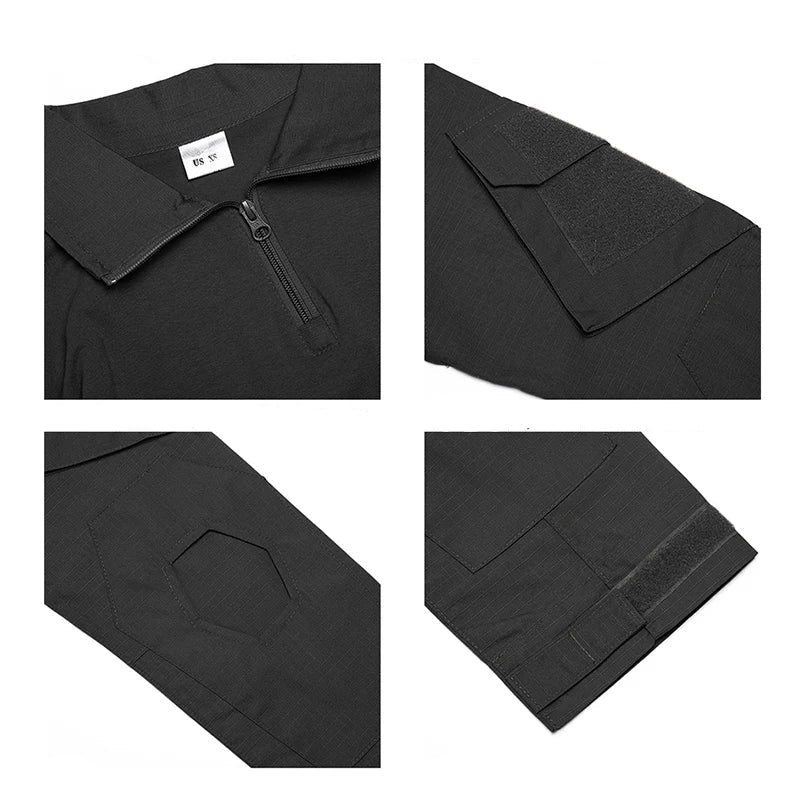 T-SHIRT MILITAIRE EN TISSU ÉLASTIQUE