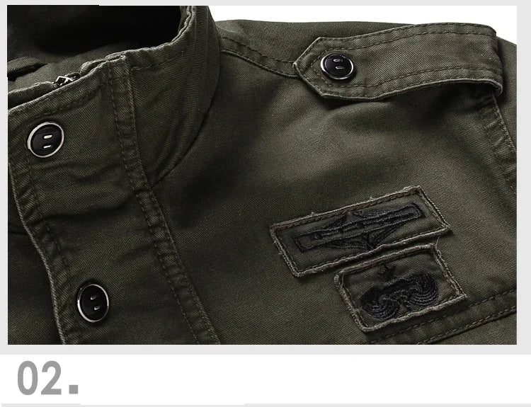 VESTE MILITAIRE KAKI HOMME