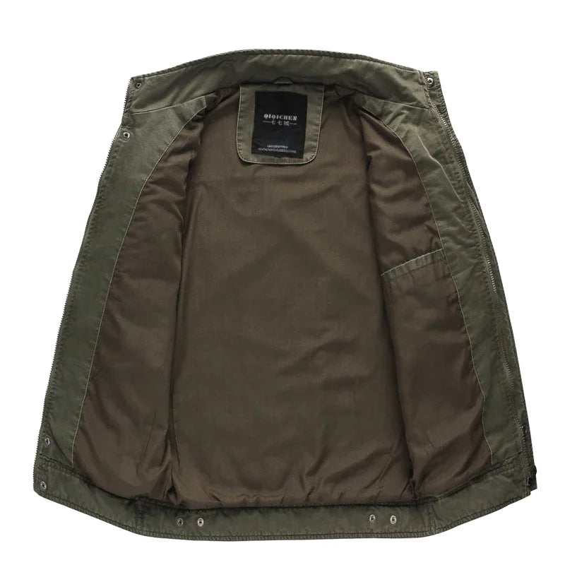 VESTE MILITAIRE KAKI HOMME