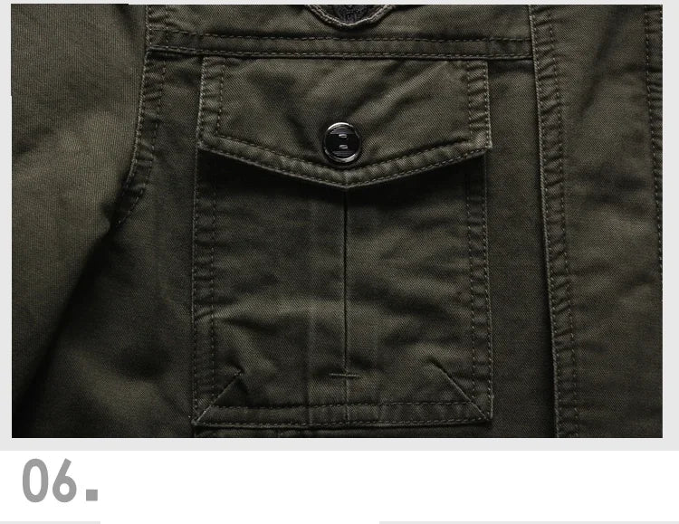 VESTE MILITAIRE KAKI HOMME