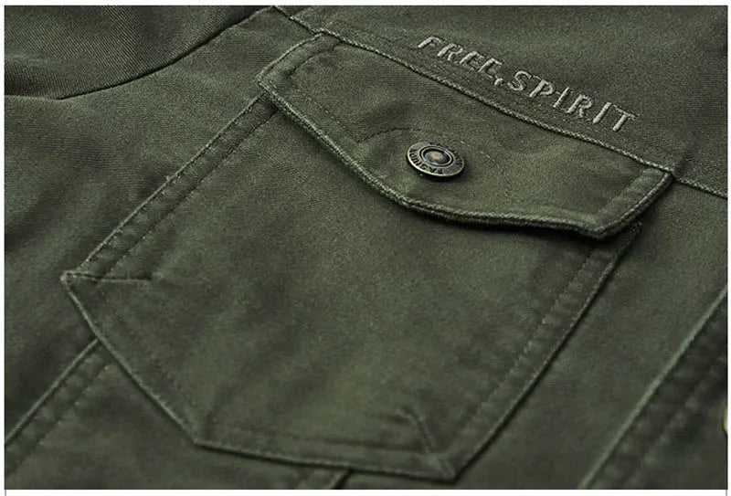 VESTE KAKI MILITAIRE HOMME