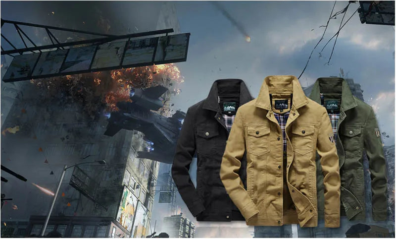 VESTE KAKI MILITAIRE HOMME