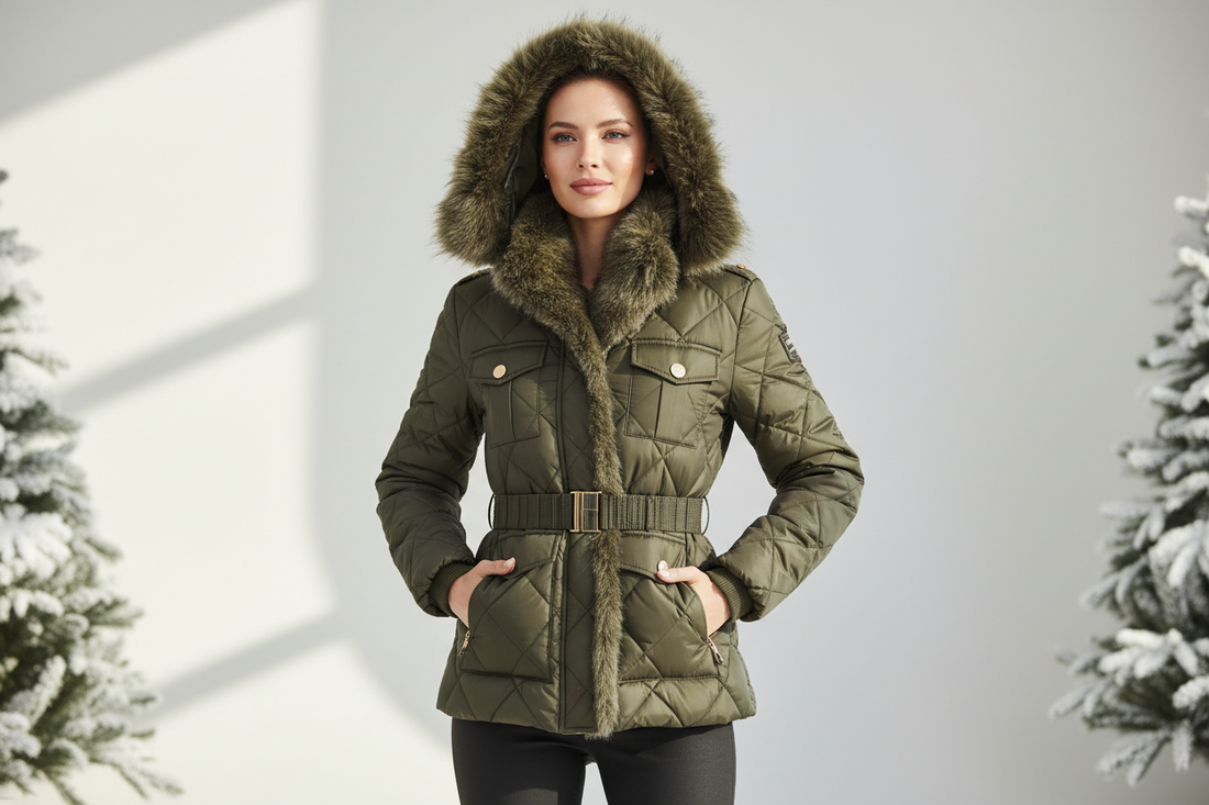 Doudoune militaire femme fausse fourrure : élégance et confort cet hiver