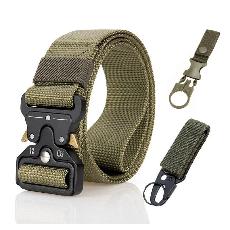 CEINTURE MILITAIRE AVEC BOUCLE EN MÉTAL