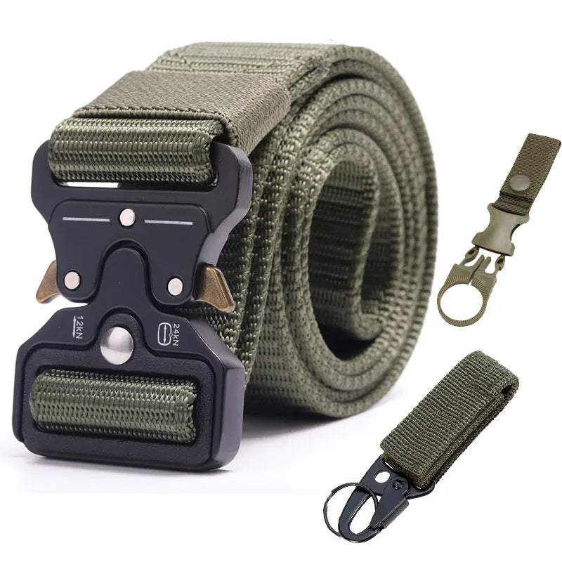 CEINTURE MILITAIRE AVEC BOUCLE EN MÉTAL