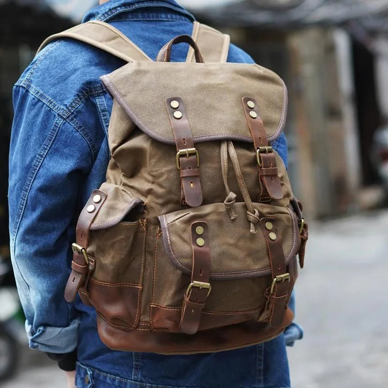 SAC A DOS VINTAGE HOMME MILITAIRE