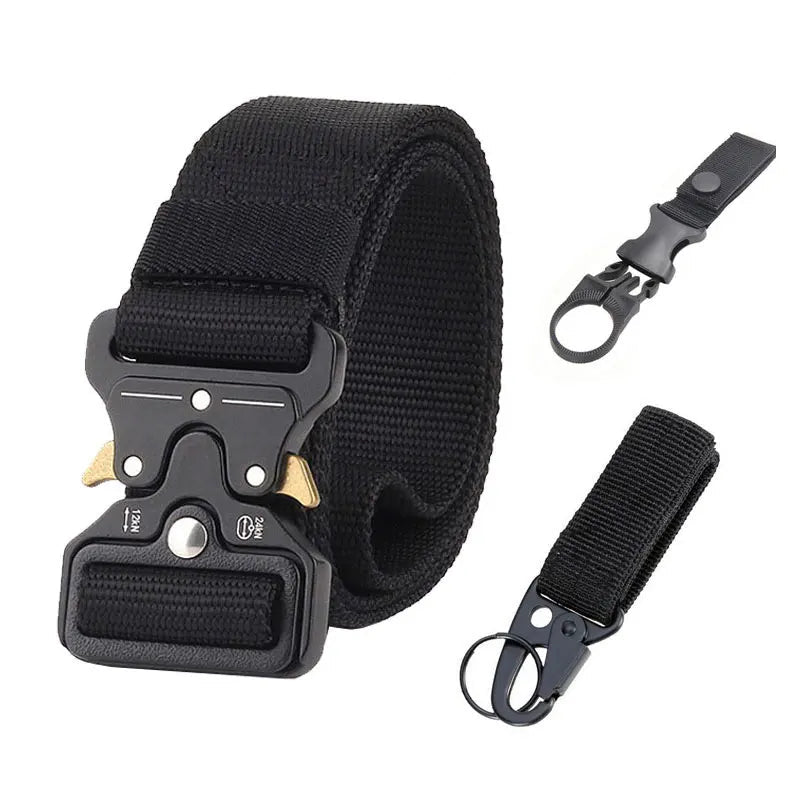 CEINTURE MILITAIRE AVEC BOUCLE EN MÉTAL