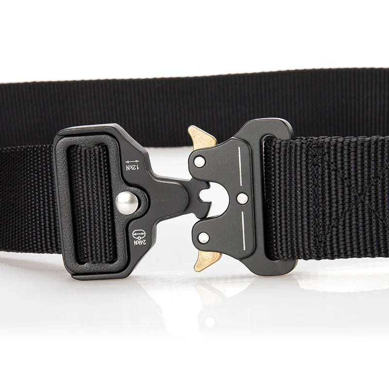 CEINTURE MILITAIRE AVEC BOUCLE EN MÉTAL