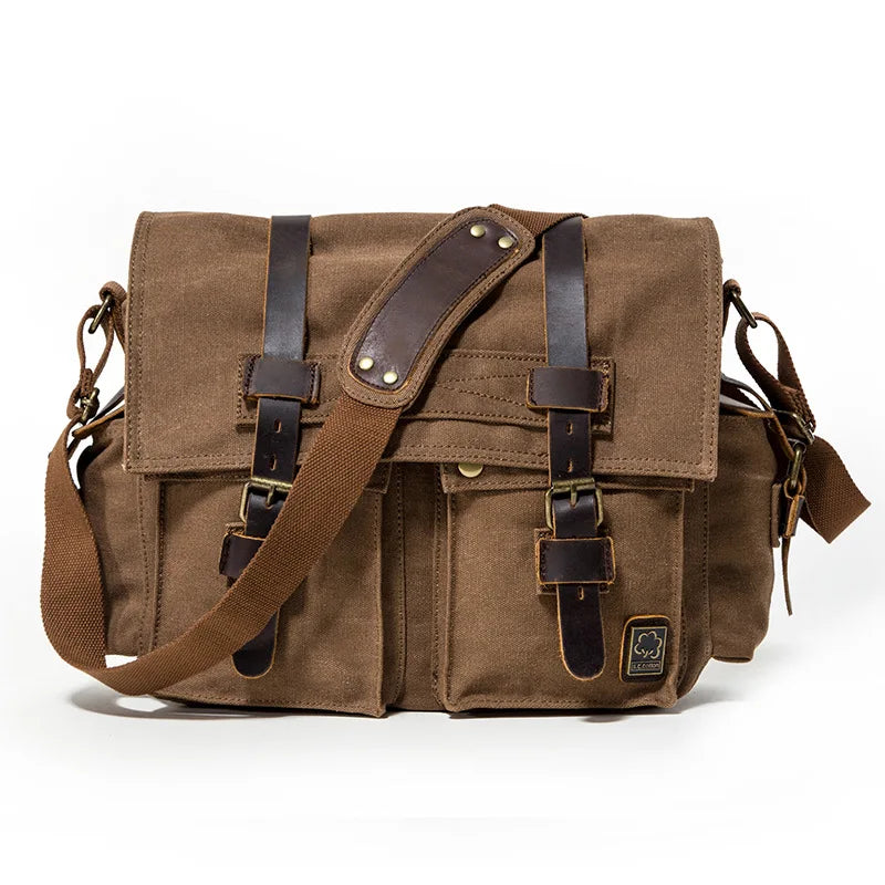 SAC MILITAIRE VINTAGE EN TOILE