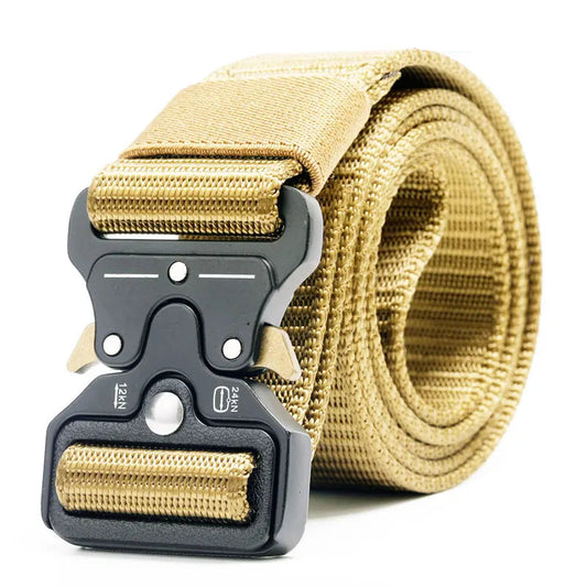 CEINTURE MILITAIRE AVEC BOUCLE EN MÉTAL