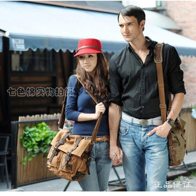 SAC MILITAIRE VINTAGE EN TOILE