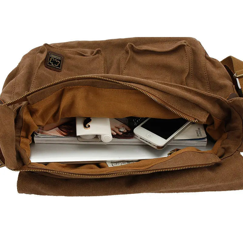 SAC MILITAIRE VINTAGE EN TOILE