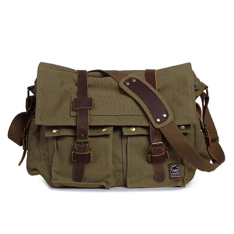 SAC MILITAIRE VINTAGE EN TOILE