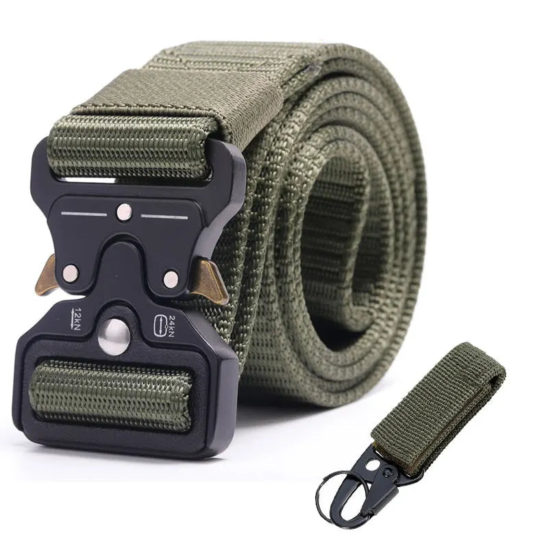 CEINTURE MILITAIRE AVEC BOUCLE EN MÉTAL