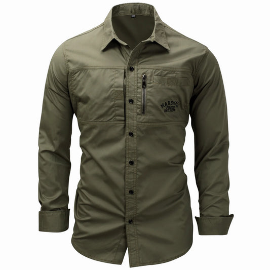CHEMISE VERT MILITAIRE HOMME