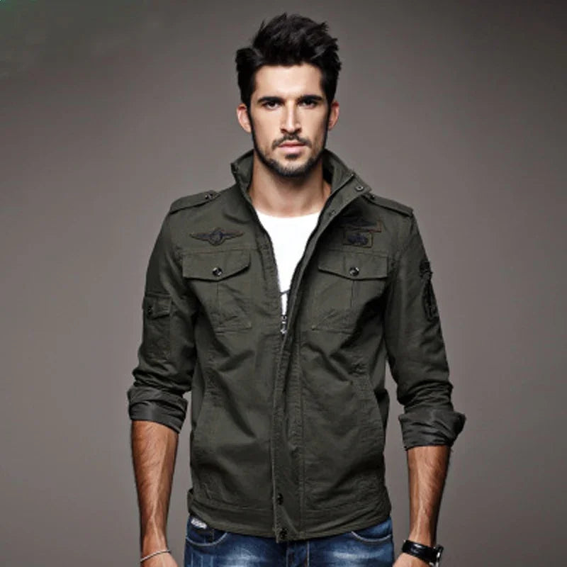 VESTE MILITAIRE KAKI HOMME