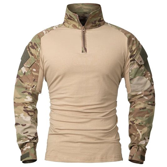 T-SHIRT MILITAIRE EN TISSU ÉLASTIQUE
