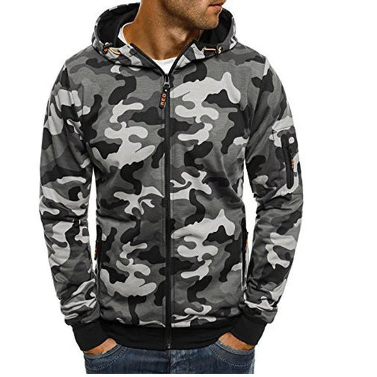 SWEAT A CAPUCHE MILITAIRE HOMME