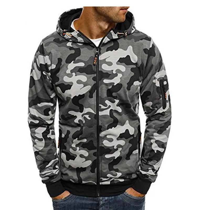 SWEAT A CAPUCHE MILITAIRE HOMME
