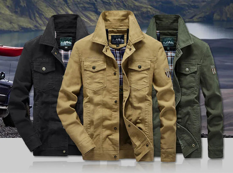 VESTE KAKI MILITAIRE HOMME