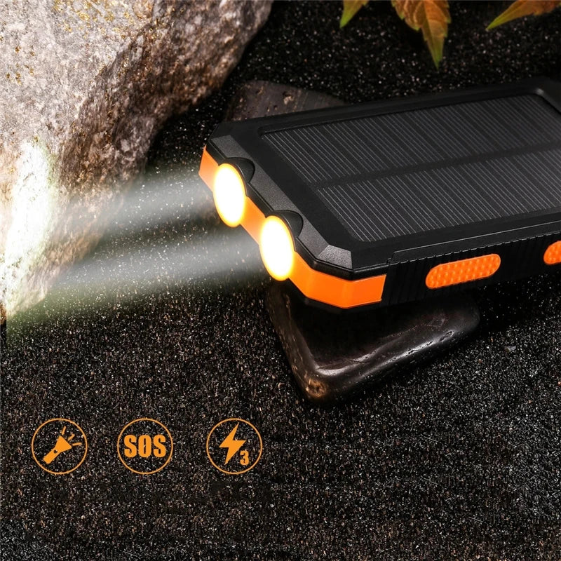 CHARGEUR SOLAIRE - CHARGEUR AVEC LAMPE D'ECLAIRAGE