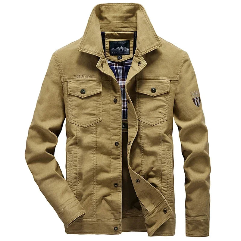 VESTE KAKI MILITAIRE HOMME