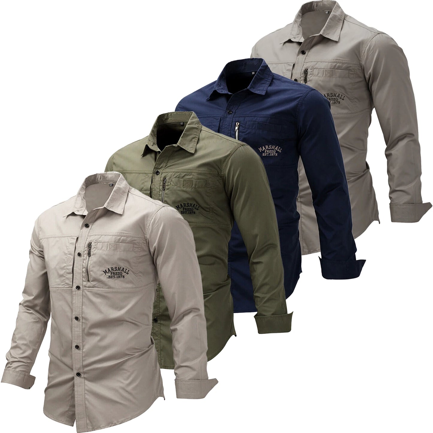 CHEMISE VERT MILITAIRE HOMME