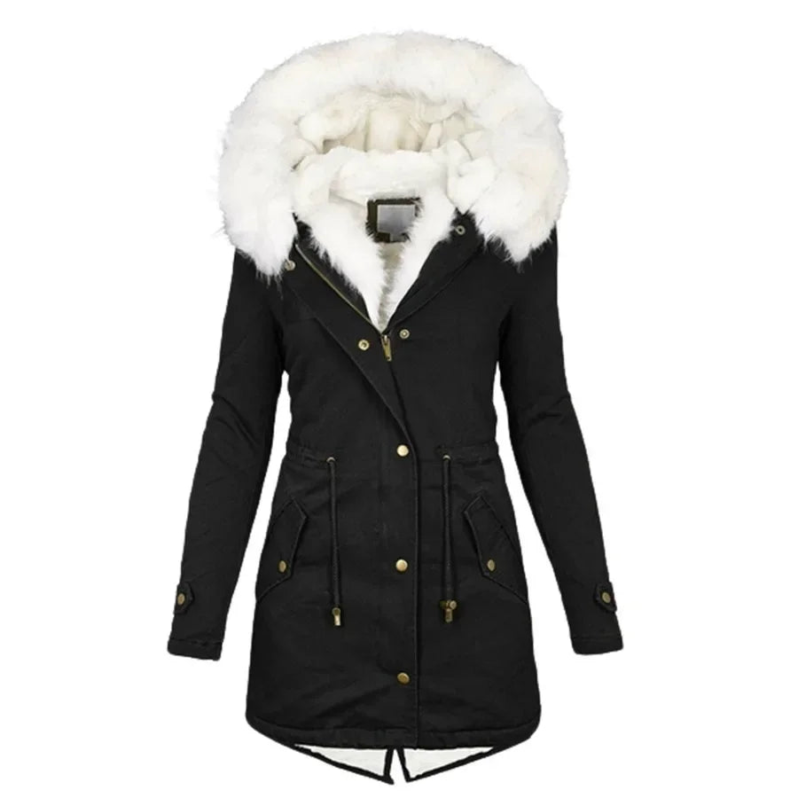 PARKA FEMME MILITAIRE AVEC FOURRURE