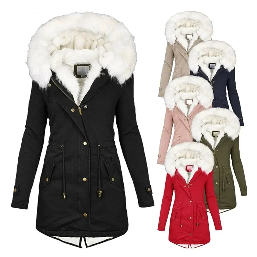PARKA FEMME MILITAIRE AVEC FOURRURE