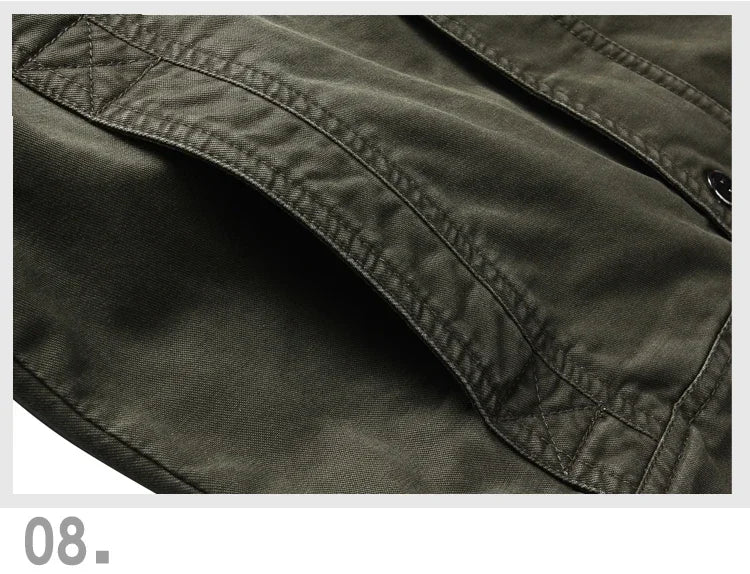 VESTE MILITAIRE KAKI HOMME