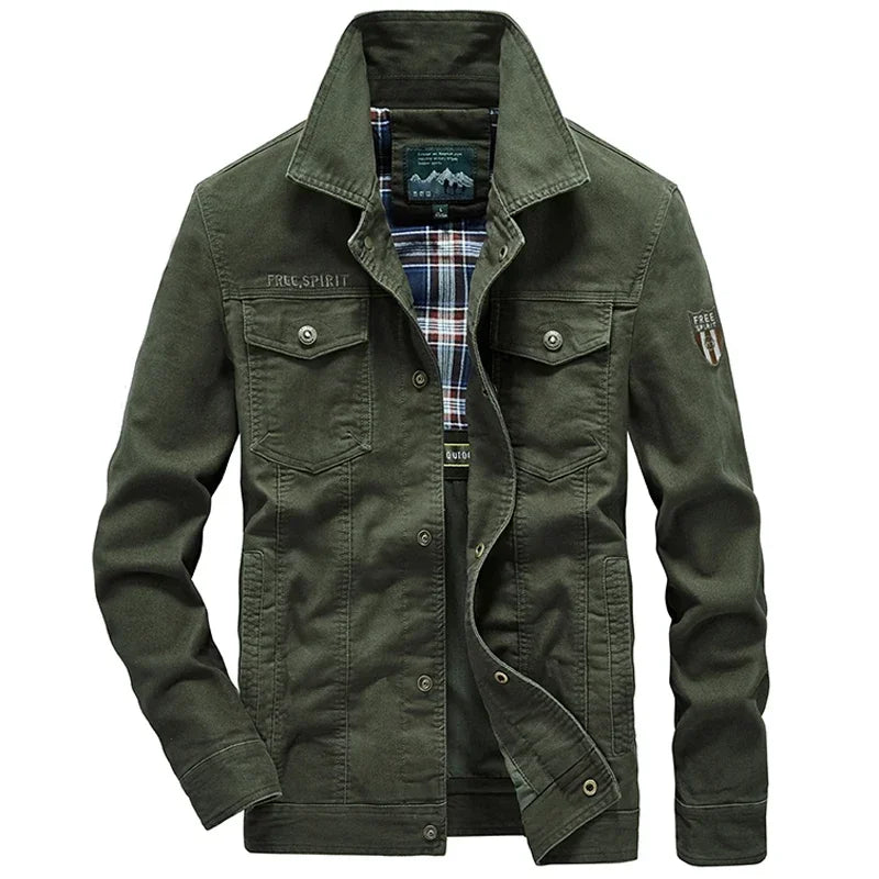 VESTE KAKI MILITAIRE HOMME