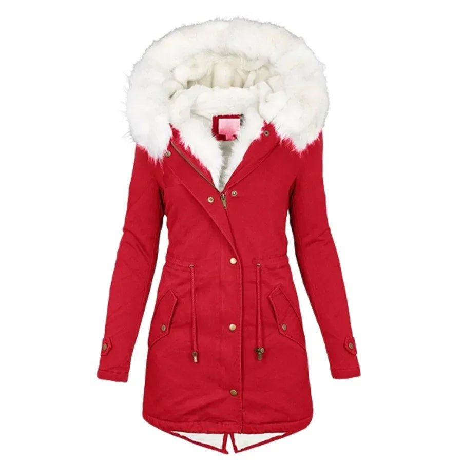 PARKA FEMME MILITAIRE AVEC FOURRURE