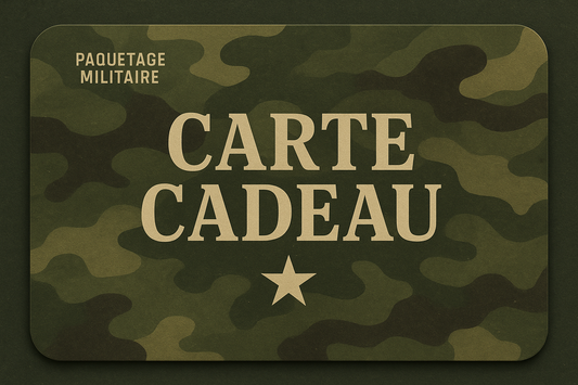 Cartes-cadeaux Paquetage Militaire
